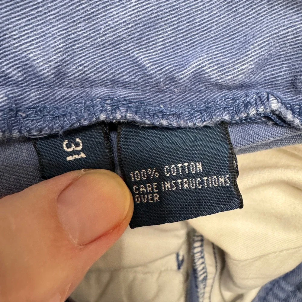 Polo Ralph Lauren Cargo Shorts Mens 31 Blue Cotton Canvas Relaxed Outdoor Vtg